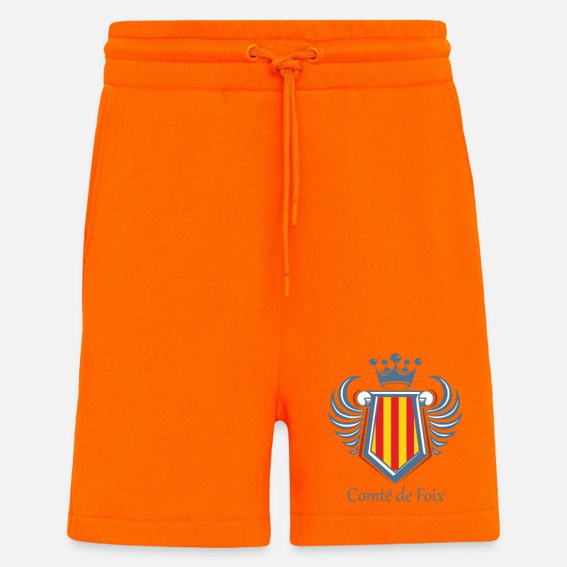 Comté de foix - Short bio décontracté fabriqué en UE - SUNSET ORANGE
