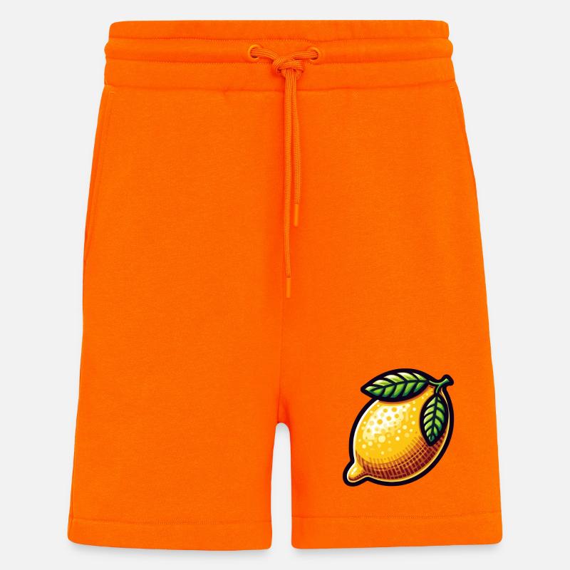 Zitrone Kunst Illustration - Shorts - made by SPREAD - SUNSET ORANGE