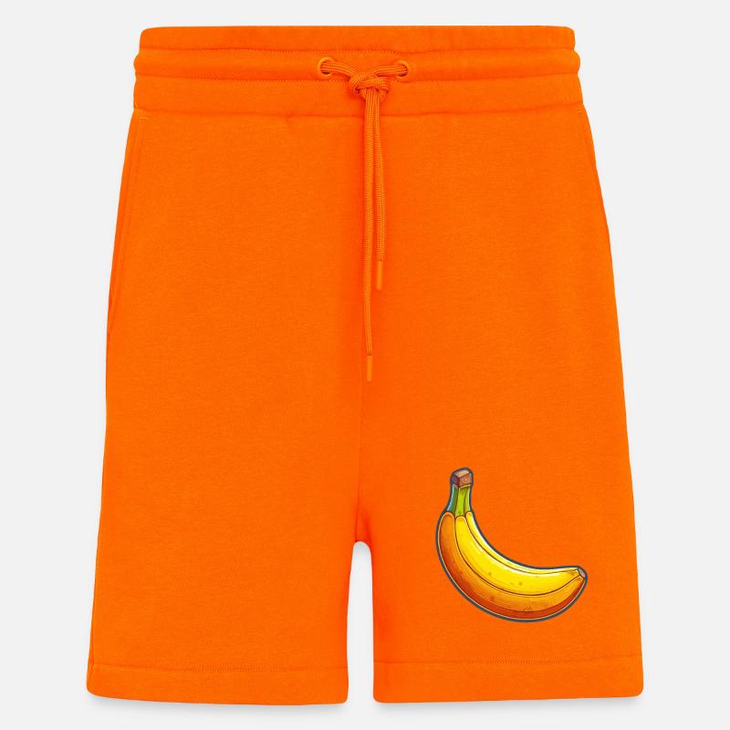 Banane Pop Art Bunter Spaß - Shorts - made by SPREAD - SUNSET ORANGE