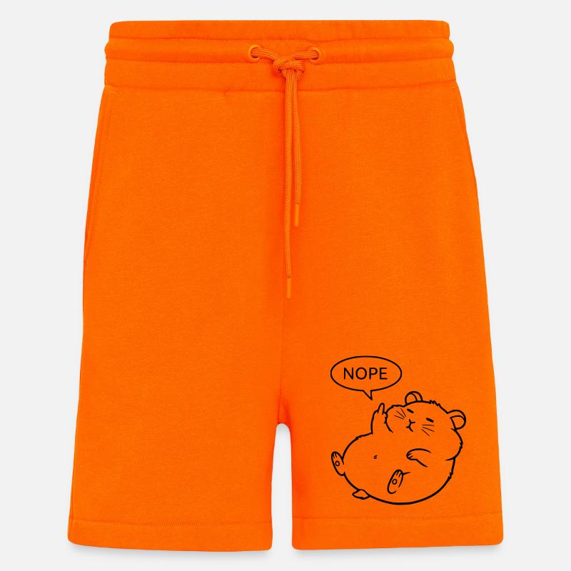 Nope Hamster | Lustiges Mittelfinger Statement - Shorts - made by SPREAD - SUNSET ORANGE