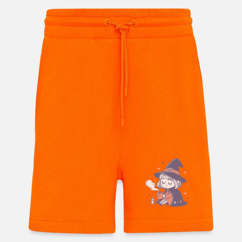 Gemütliche Hexe mit heißem Becher - Shorts - made by SPREAD - SUNSET ORANGE