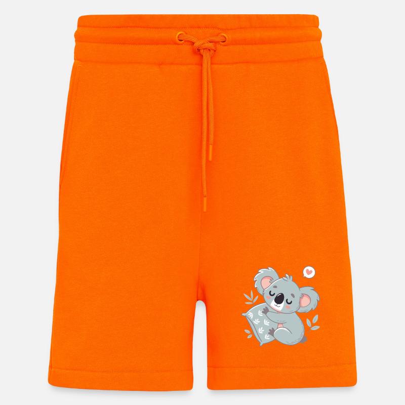 Koala Sweet Reading and Hugging - Shorts - made by SPREAD - SUNSET ORANGE