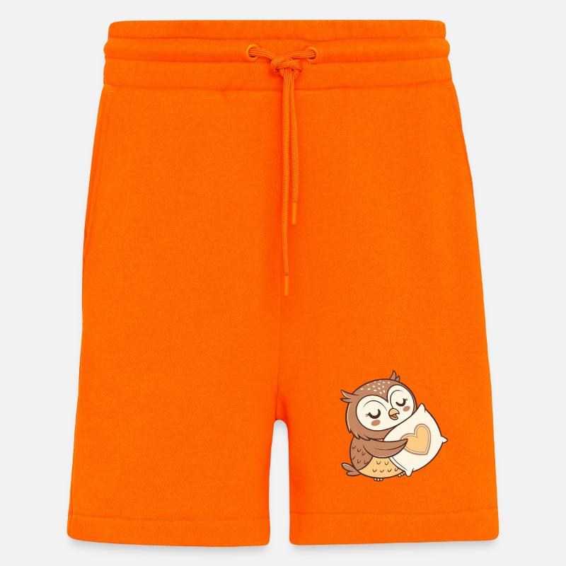 Eule Kuschelherz - Shorts - made by SPREAD - SUNSET ORANGE