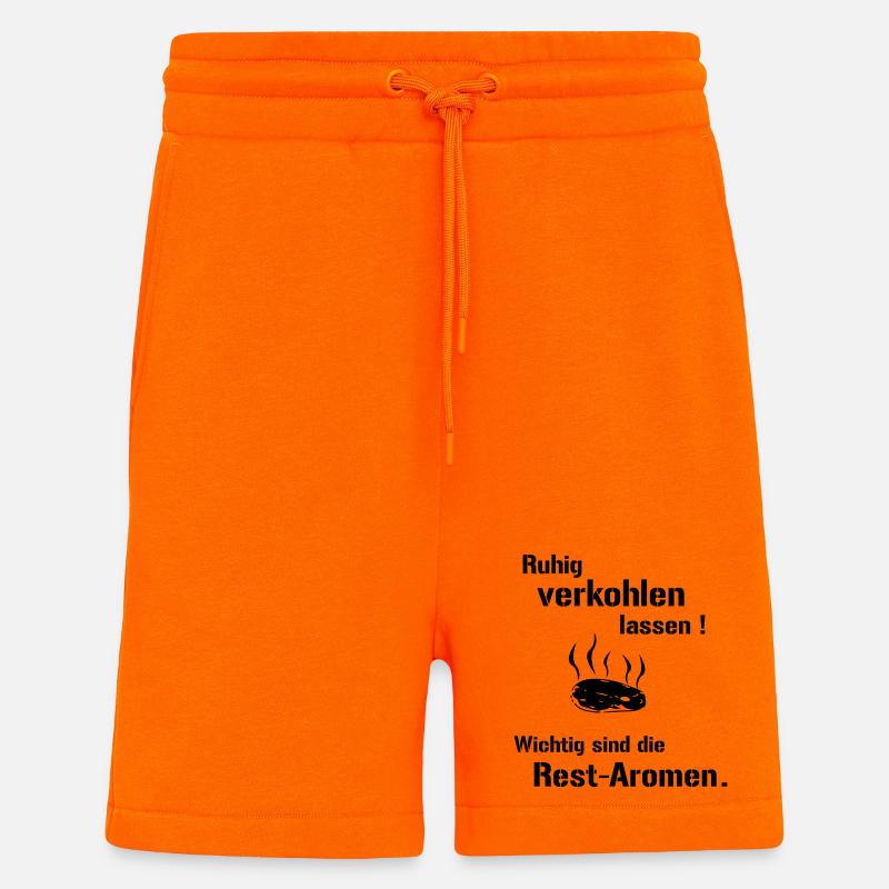 Saveurs résiduelles - Short bio décontracté fabriqué en UE - SUNSET ORANGE
