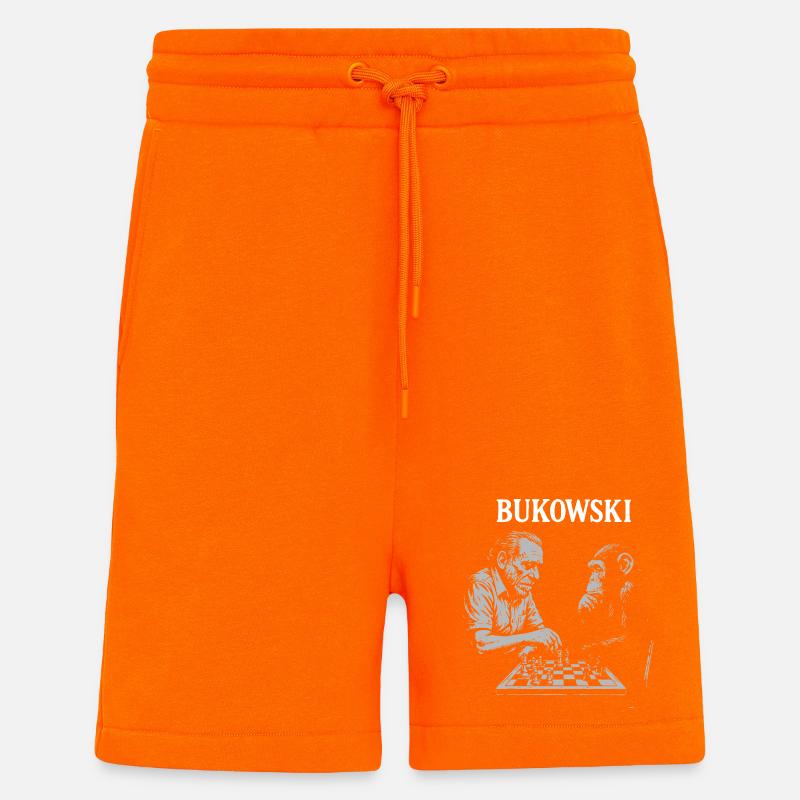 Duo d’échecs Bukowski - Short bio décontracté fabriqué en UE - SUNSET ORANGE