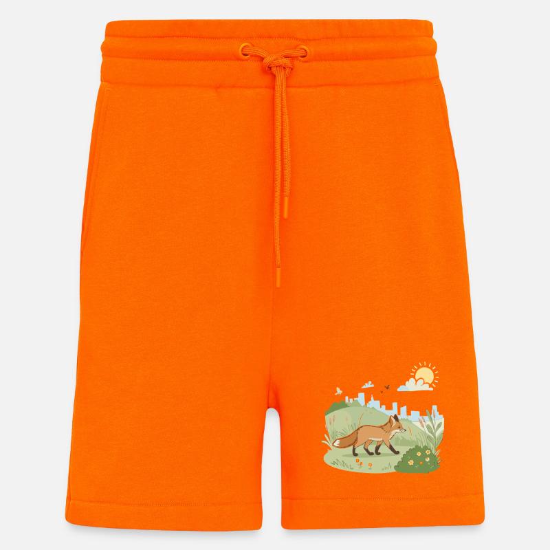 Fox in meadow in the sun - Shorts - made by SPREAD - SUNSET ORANGE
