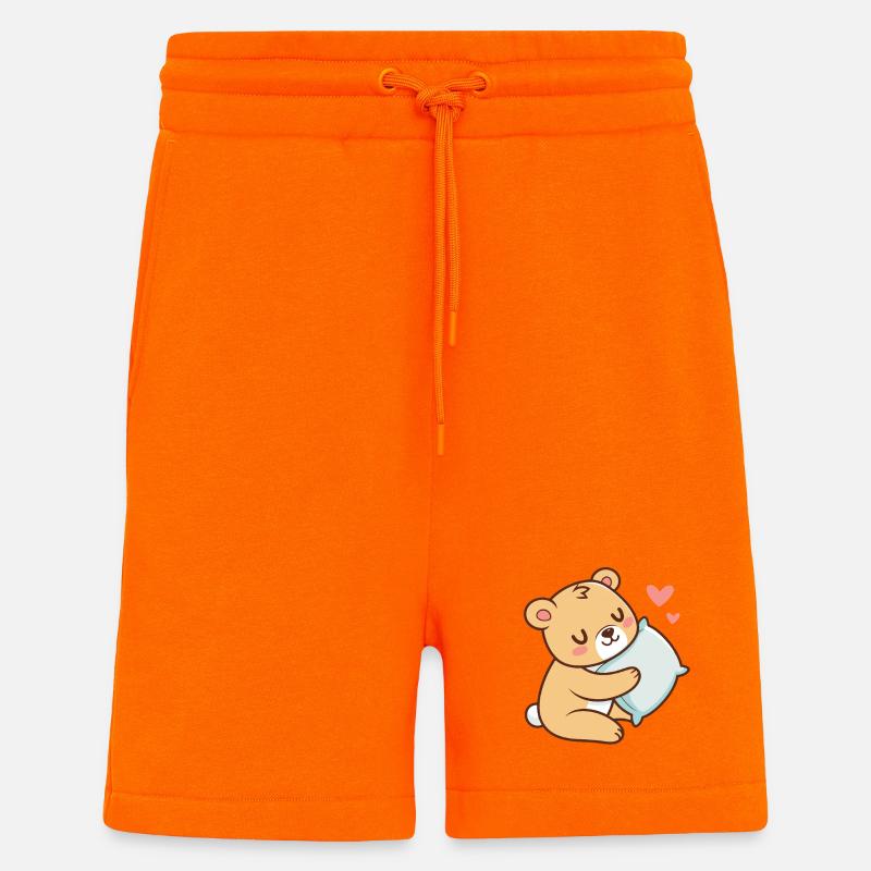 Soft Cuddle Teddy Bear - Shorts - made by SPREAD - SUNSET ORANGE