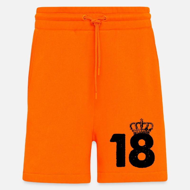18 couronnes - Short bio décontracté fabriqué en UE - SUNSET ORANGE