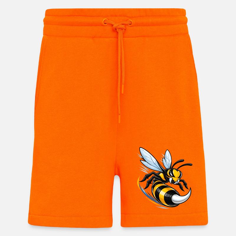 Dynamic wasp in flight - Shorts - made by SPREAD - SUNSET ORANGE