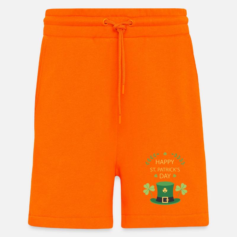 Chapeau Vert Saint Patrick - Short bio décontracté fabriqué en UE - SUNSET ORANGE