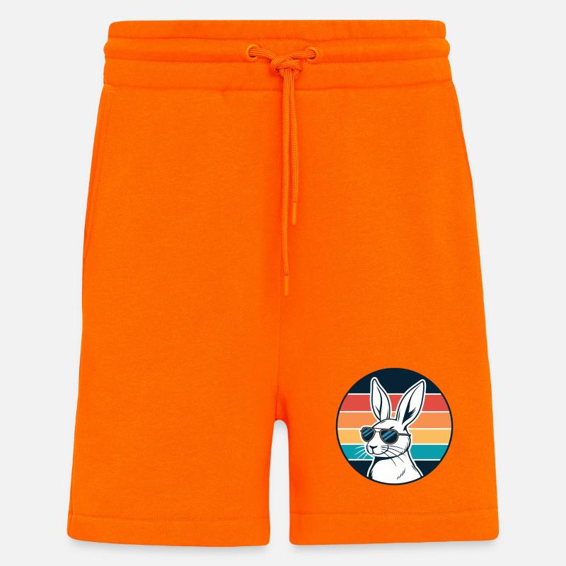 Sunny Retro Bunny mit Brille - Shorts - made by SPREAD - SUNSET ORANGE