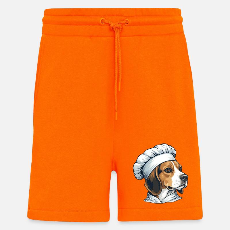 Beagle Koch – Lustiger Hunde Küchenchef - Shorts - made by SPREAD - SUNSET ORANGE