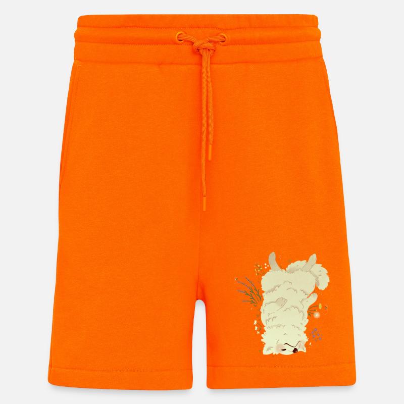 Schlafender Hund auf der Wiese - Shorts - made by SPREAD - SUNSET ORANGE