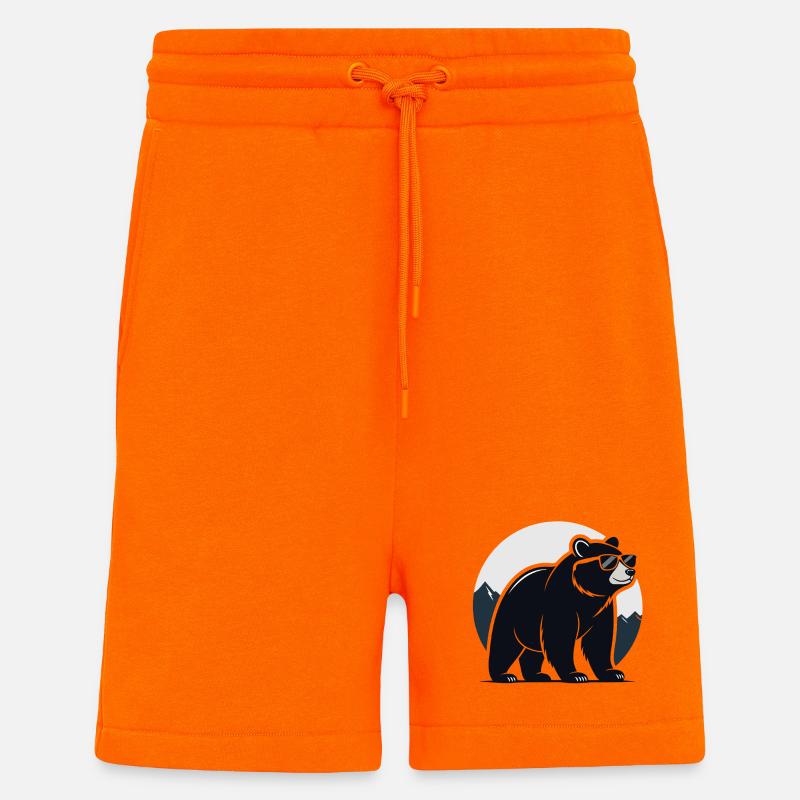 Mountain Black Bear Glasses - Shorts - made by SPREAD - SUNSET ORANGE