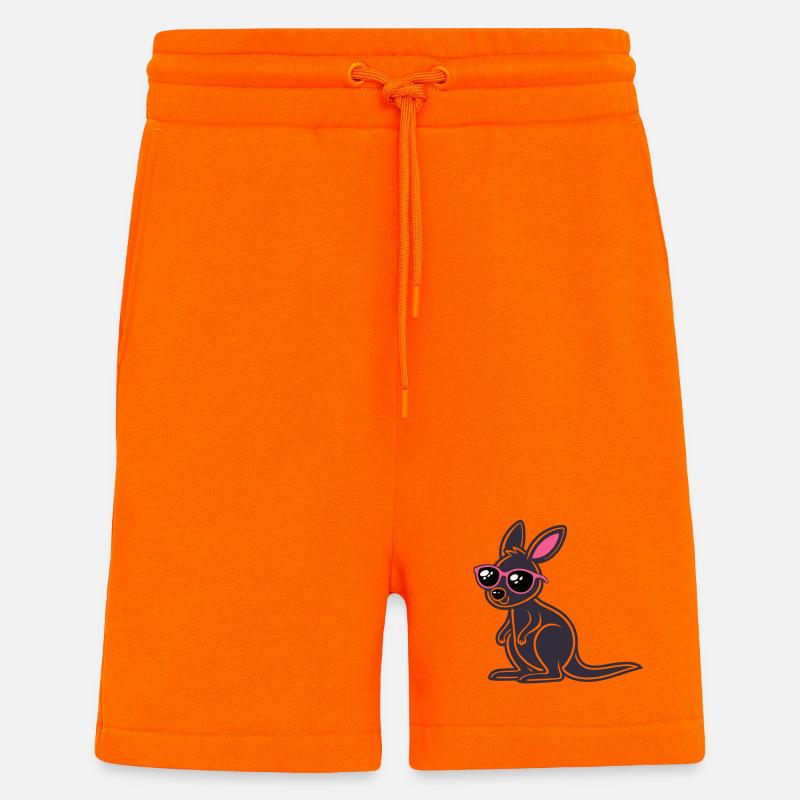 Dark Kangaroo Pink Glasses - Shorts - made by SPREAD - SUNSET ORANGE