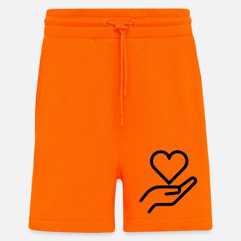 donner amour - Short bio décontracté fabriqué en UE - SUNSET ORANGE