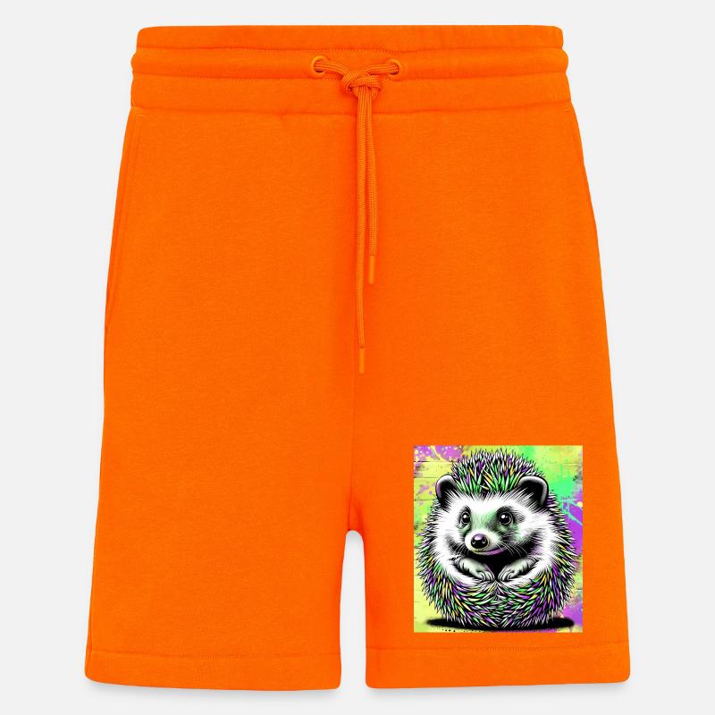 hérisson - Short bio décontracté fabriqué en UE - SUNSET ORANGE