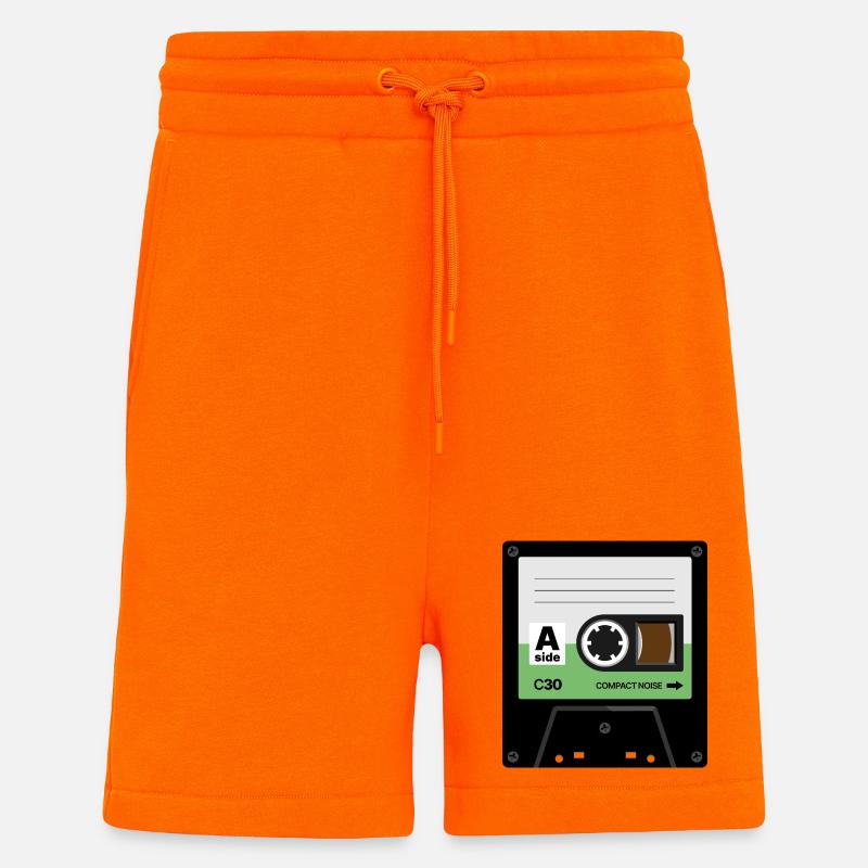 Cassette Minuscule - Short bio décontracté fabriqué en UE - SUNSET ORANGE