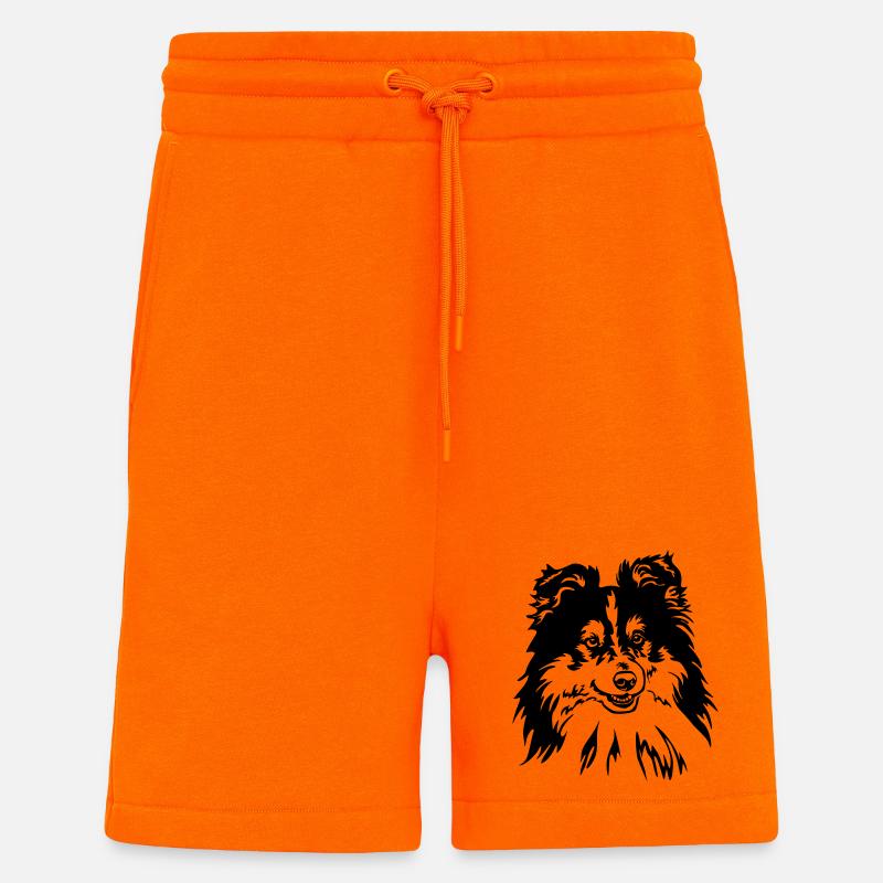 Sheltie Kopf - Short bio décontracté fabriqué en UE - SUNSET ORANGE