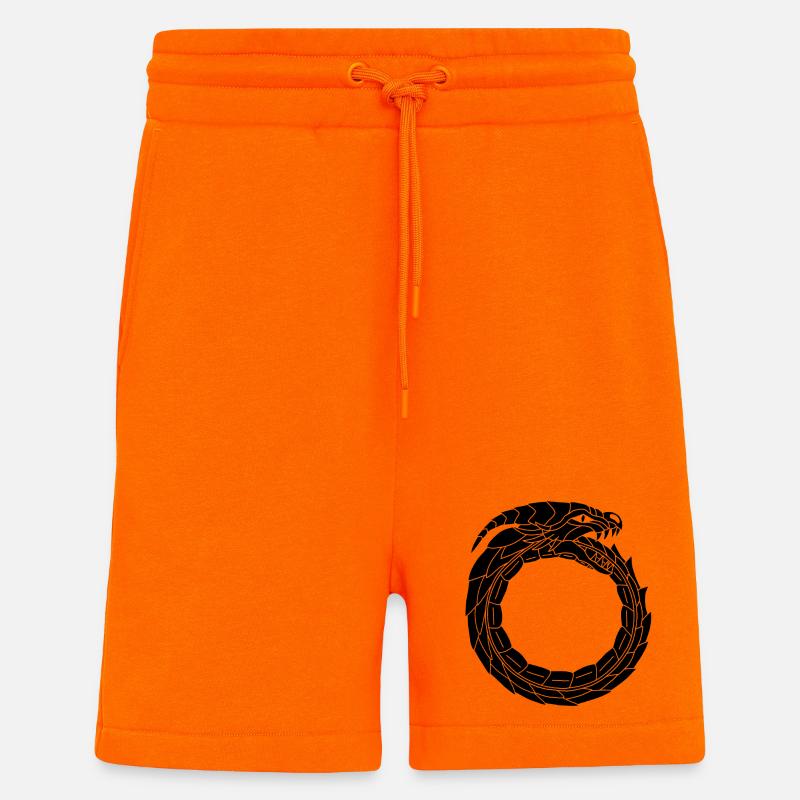 Devouring Black Dragon - Shorts - made by SPREAD - SUNSET ORANGE