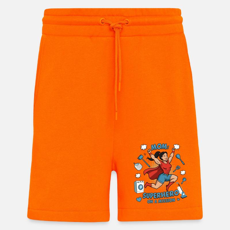 Mutter, Superheldin auf einer Mission ! - Shorts - made by SPREAD - SUNSET ORANGE