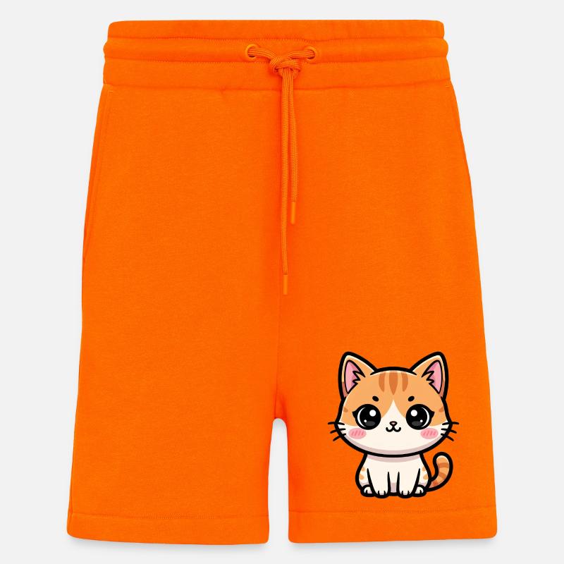 Chibi Tabby Kätzchen-Tee Art - Shorts - made by SPREAD - SUNSET ORANGE