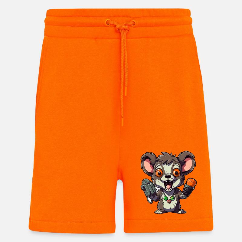 Chibi Rat Microphone Combo - Shorts - made by SPREAD - SUNSET ORANGE