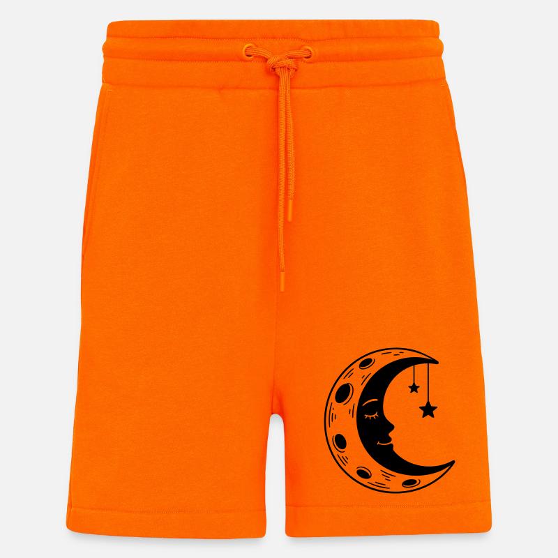 Croissant de lune - Short bio décontracté fabriqué en UE - SUNSET ORANGE