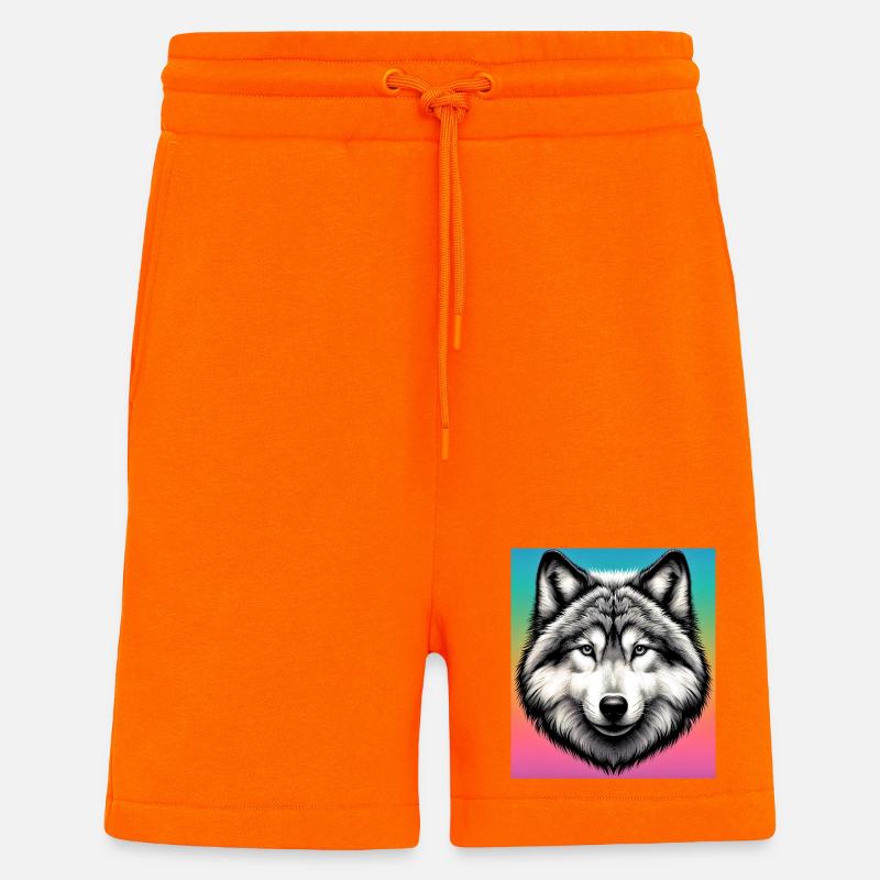Loup - Short bio décontracté fabriqué en UE - SUNSET ORANGE