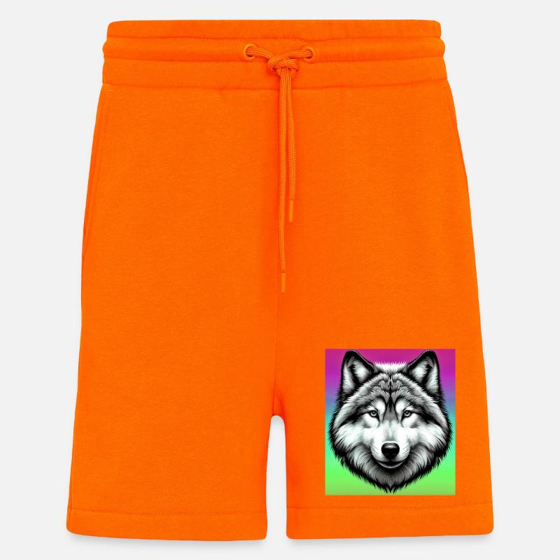 Loup - Short bio décontracté fabriqué en UE - SUNSET ORANGE