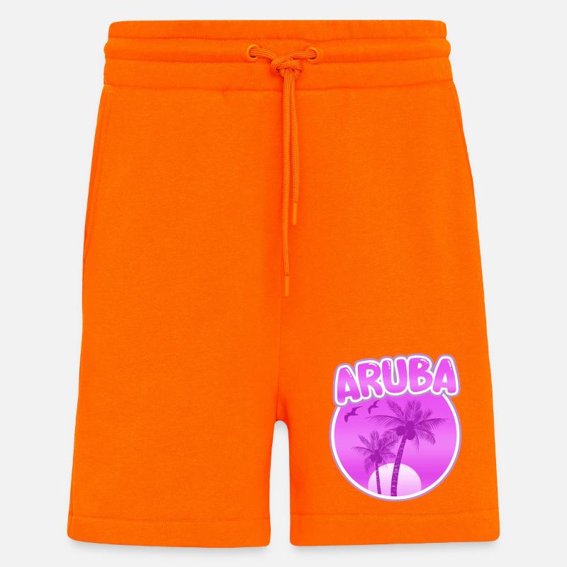 Aruba as a beach - Shorts - made by SPREAD - SUNSET ORANGE