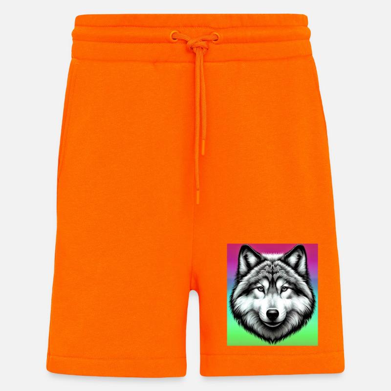 Loup - Short bio décontracté fabriqué en UE - SUNSET ORANGE