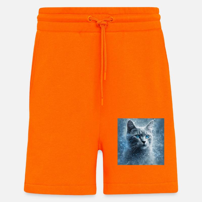 Nébuleuse du Chat - Short bio décontracté fabriqué en UE - SUNSET ORANGE