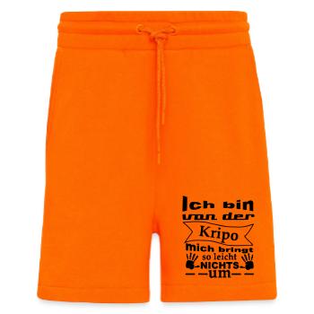 Kripo Humor Polizei Spruch Fun Geschenk - Shorts - made by SPREAD - SUNSET ORANGE - Vorne