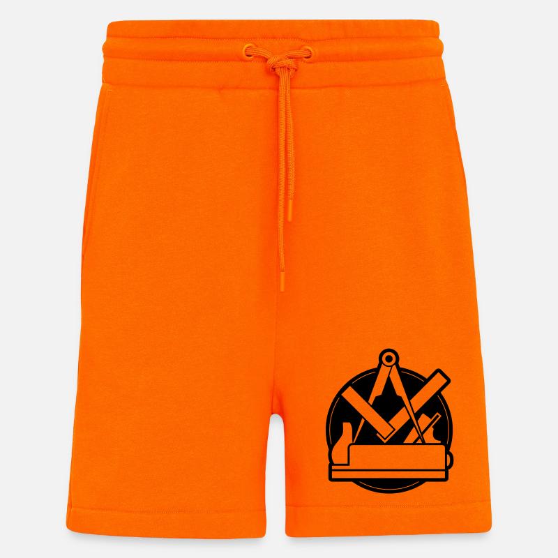 La guilde des menuisiers - Short bio décontracté fabriqué en UE - SUNSET ORANGE