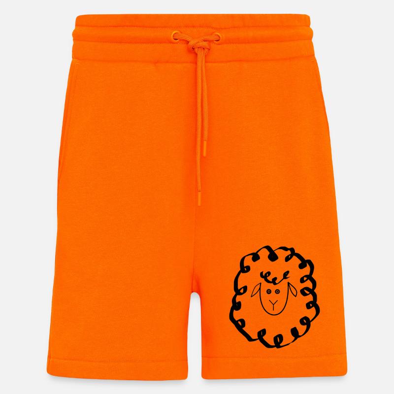 Schafe Schäfchen Lamm - Shorts - made by SPREAD - SUNSET ORANGE