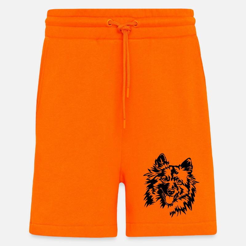 Wolfsspitz Kopf - Shorts - made by SPREAD - SUNSET ORANGE