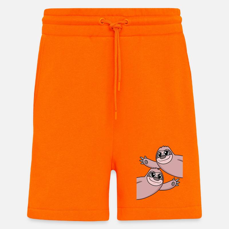 Sloth Sloths - Shorts - made by SPREAD - SUNSET ORANGE