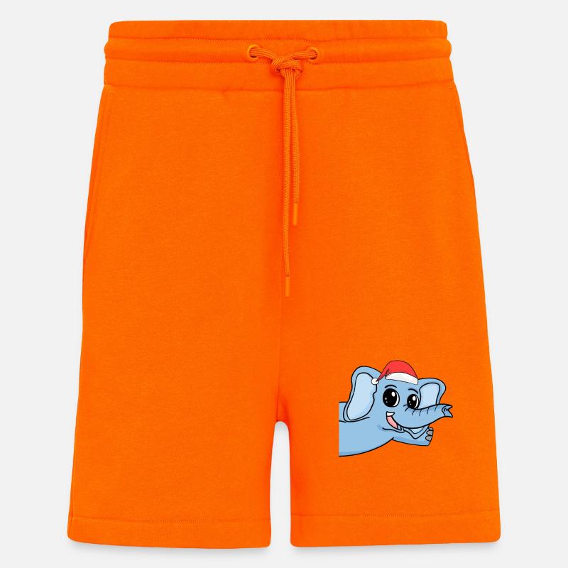 Elephant Christmas - Shorts - made by SPREAD - SUNSET ORANGE