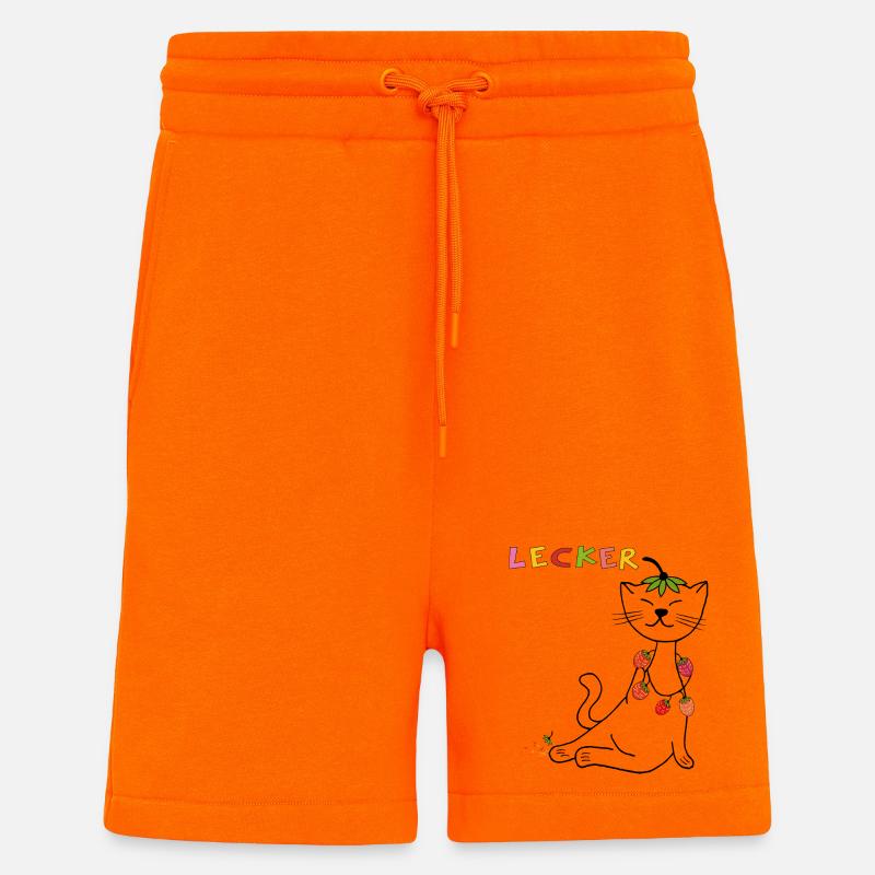 Erdbeeren Katze - Shorts - made by SPREAD - SUNSET ORANGE