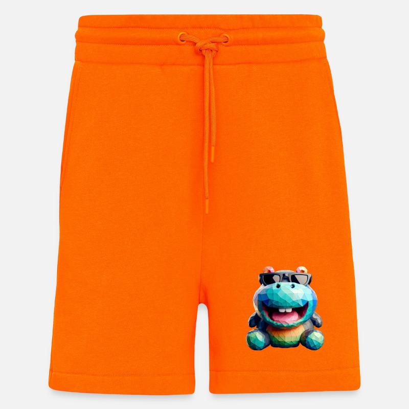 hippo fun - Short bio décontracté fabriqué en UE - SUNSET ORANGE