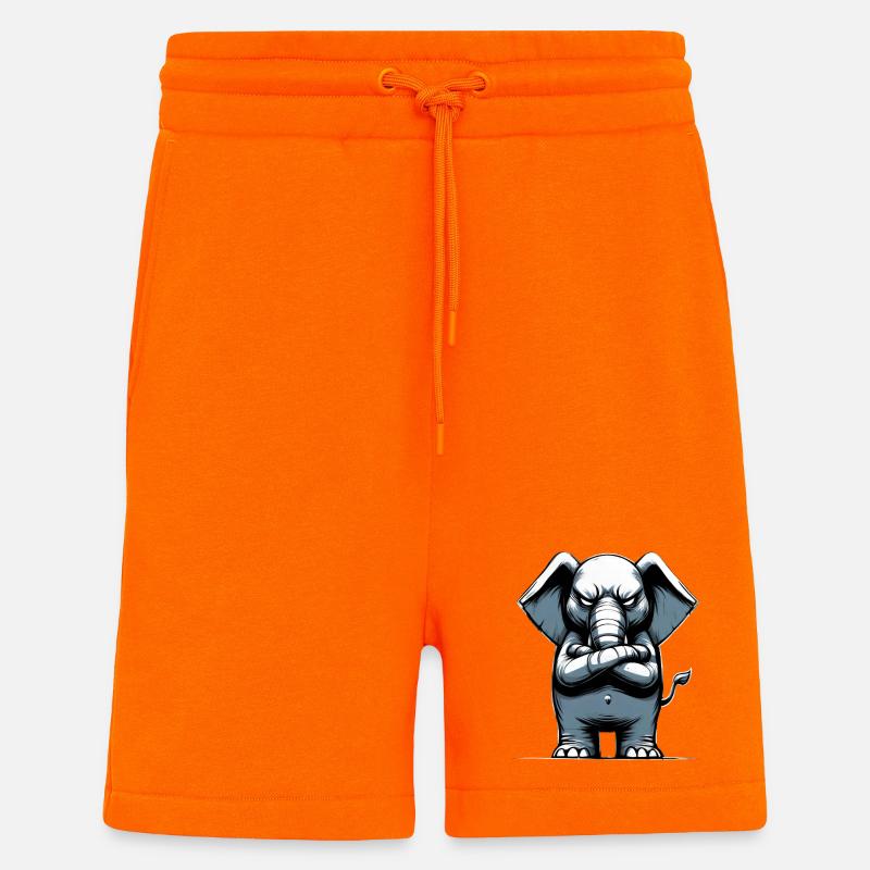 elephant bad guy - Short bio décontracté fabriqué en UE - SUNSET ORANGE