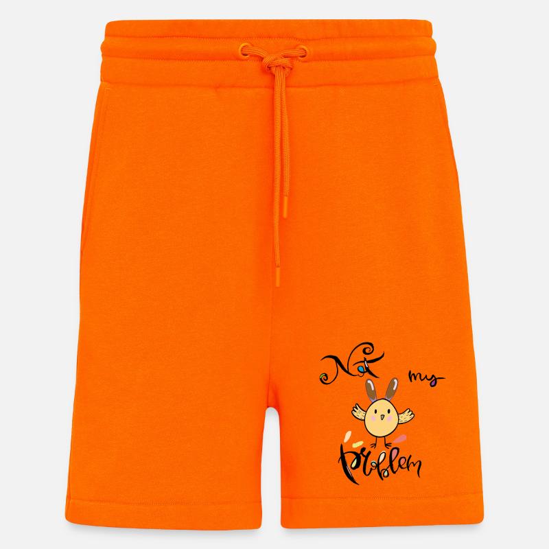 Pâques, ce n’est pas mon problème - Short bio décontracté fabriqué en UE - SUNSET ORANGE