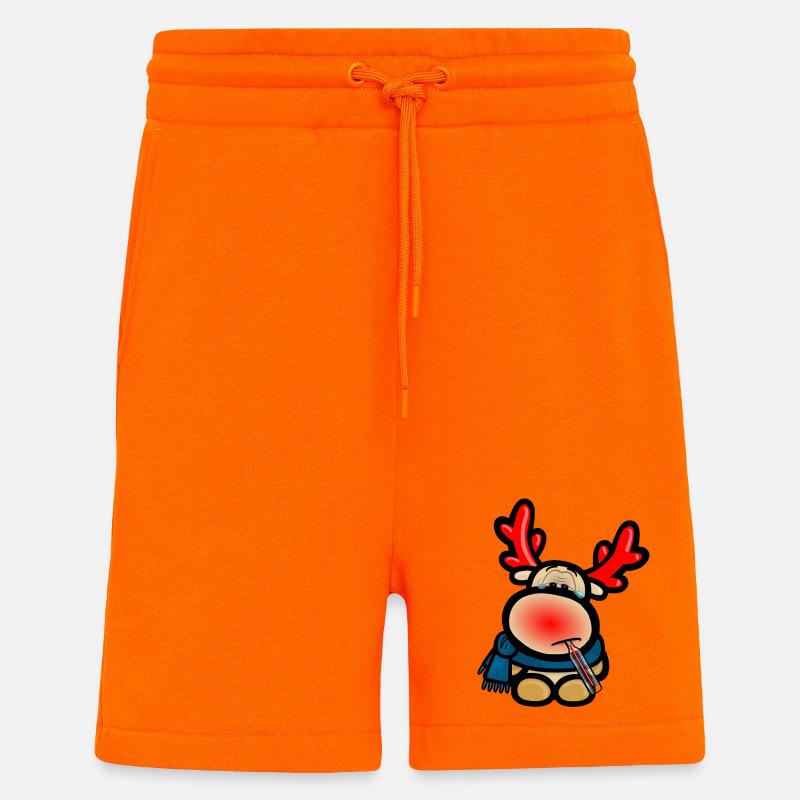 Rentier Elmondo hat Grippe - Shorts - made by SPREAD - SUNSET ORANGE