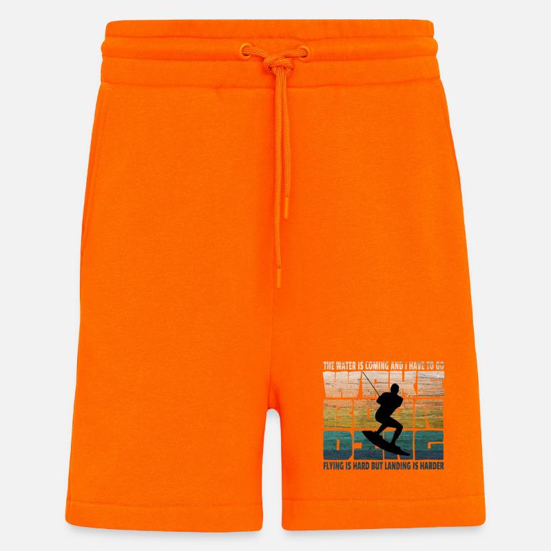 Wakeboarding Wakeboard Vintage - Short bio décontracté fabriqué en UE - SUNSET ORANGE