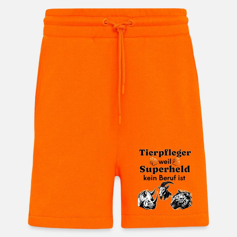 Tierpfleger weil Superheld kein Beruf ist - Shorts - made by SPREAD - SUNSET ORANGE