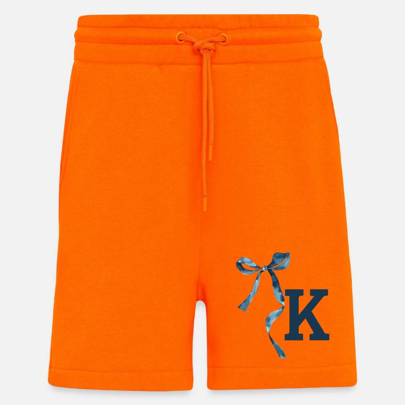 Monogram k gift idea - Shorts - made by SPREAD - SUNSET ORANGE