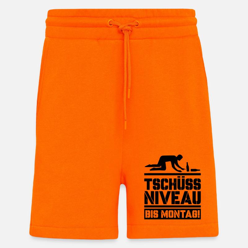 Bye bye niveau jusqu’à lundi - Short bio décontracté fabriqué en UE - SUNSET ORANGE