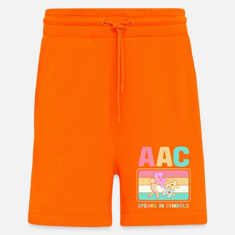 AAC Kommunikation SLP Gebärdensprache - Shorts - made by SPREAD - SUNSET ORANGE