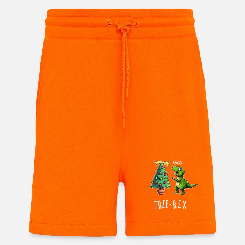 Baumrex Dino Weihnachtsspaß - Shorts - made by SPREAD - SUNSET ORANGE